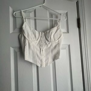White corset top